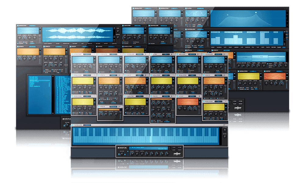 Vst plugins for synthesizers, including modular and 2 others.