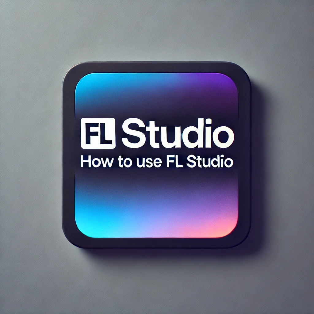 A square icon with the text "FL Studio" and "How to use FL Studio" on a gradient background of blue, purple, and pink hues.